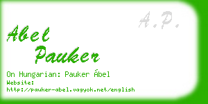 abel pauker business card