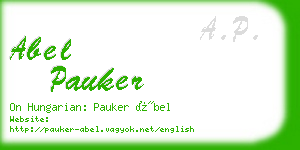 abel pauker business card